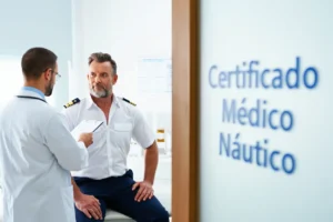 escena de consulta médica Certificado Médico Náutico en Cerdanyola